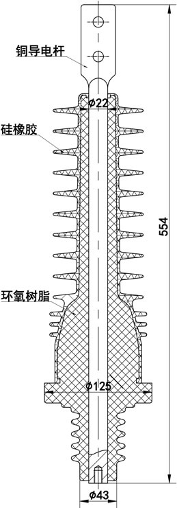 FLW34（SF6）-24KV 直彎套管