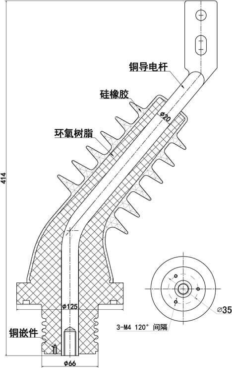 SF6A-12KV 彎型套管