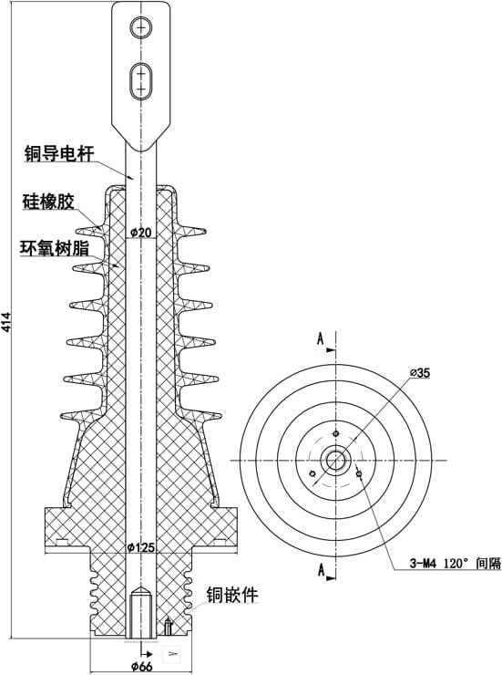 SF6A-12KV  直型套管