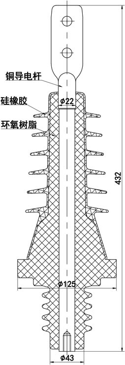 SF6B-12KV Straight Bushing