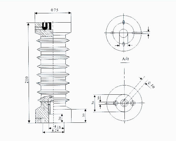 24kv Φ75×210  絕緣子