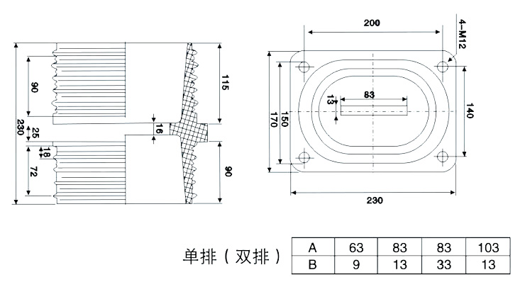 10KV 230×230 穿墻套管